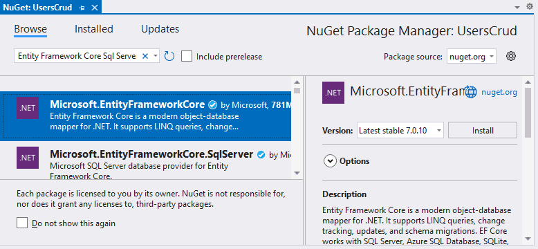 asp.net mvc ef core crud