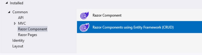 blazor with ef core crud